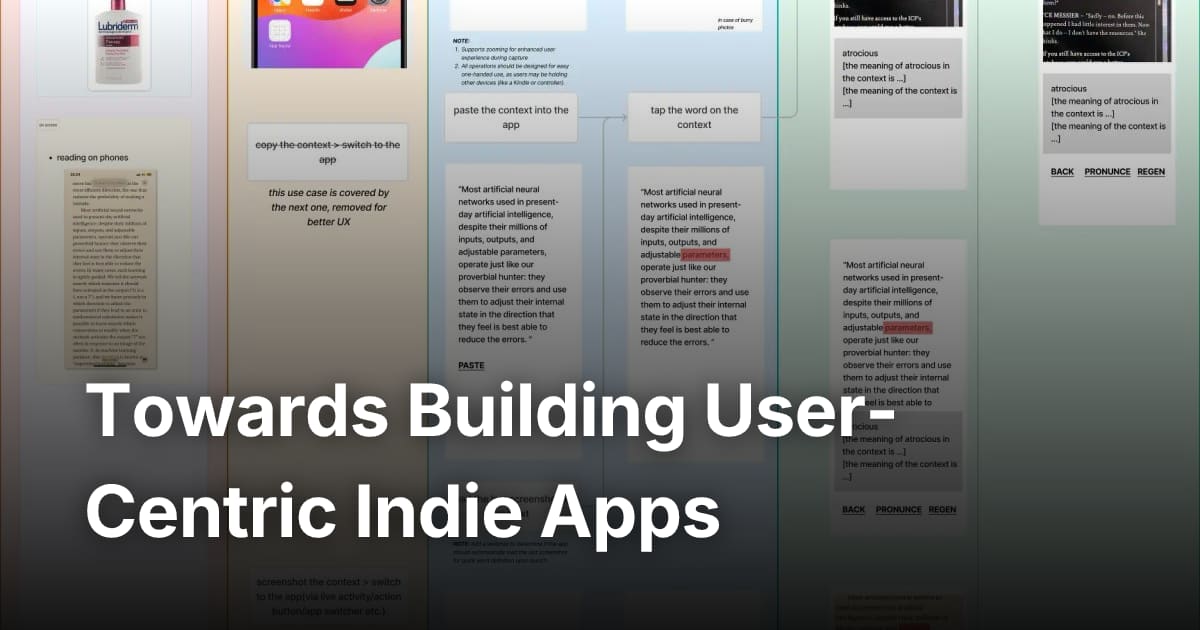 Towards Building User-Centric Indie Apps — Junping Yi